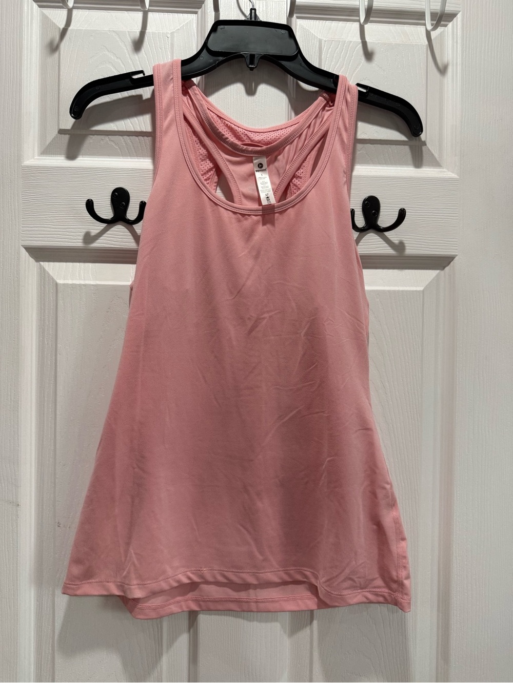 90 Degree By Reflex Light Pink Racerback Athletic Tank Top